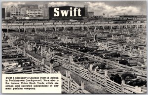 Swift & Company Chicago Illinois IL Plant Packing Town Union Stock Yard Postcard