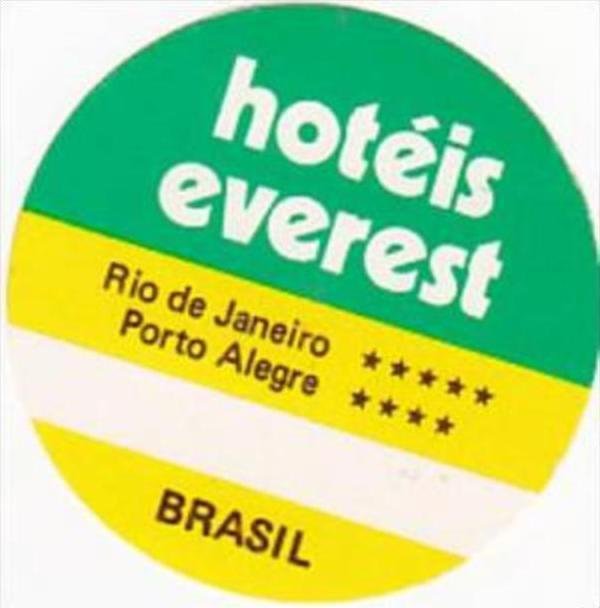 BRASIL RIO DE JANEIRO HOTEL EVEREST VINTAGE LUGGAGE LABEL