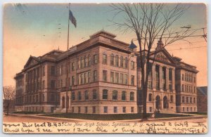 1907 Syracuse NY New High School Postcard - William E. Shoudy Publisher