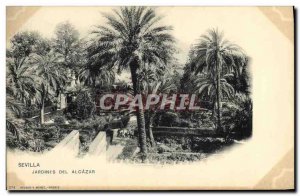 Old Postcard Sevilla Jardines Del Alcazar