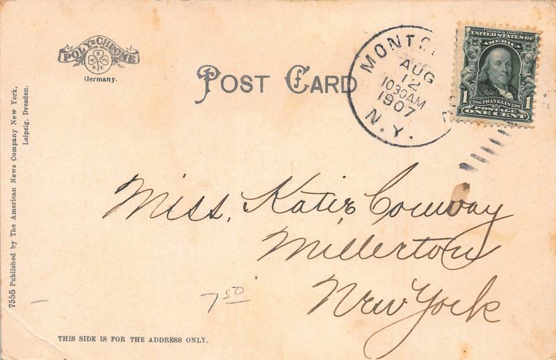 Tower of Victory, Newburgh on Hudson, N.Y.,  Very Early Postcard, Used in 1907