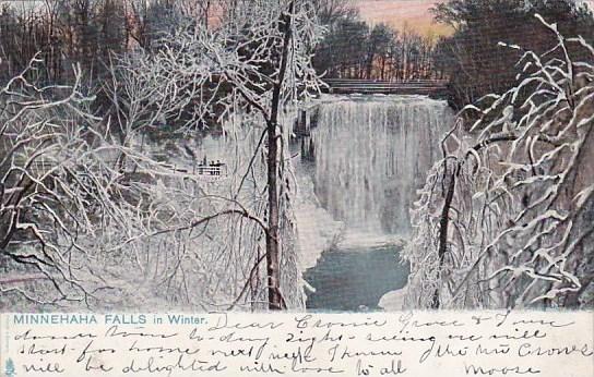 Minnehaha Falls In Winter Saint Paul Minnesota 1906