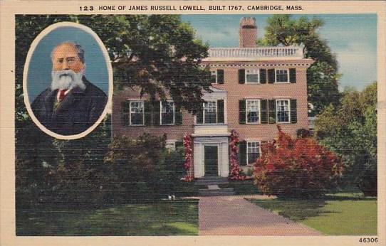 123 Home Of James Russell Lowell Built 1767 Cambridge Massachusetts