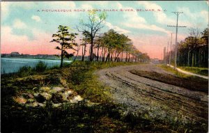 Postcard ROAD SCENE Belmar New Jersey NJ AN2961