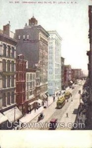 Broadway and Olive - St. Louis, Missouri MO Postcard