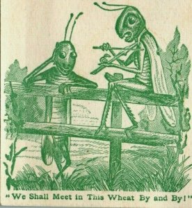 1870's None-Such Breakfast Grits H.L Snyder Anthropomorphic Grasshoppers P165