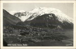 Juneau AK Aerial View Real Photo Postcard - Good Message