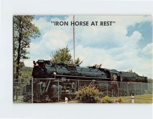 Postcard Iron Horse At Rest, Old #2776, City Park, Washington Court House, OH