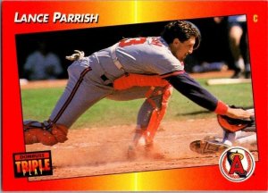 1992 Donruss Baseball Card Lance Parrish California Angels sk3178