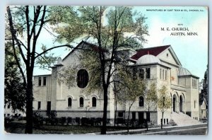 Austin Minnesota Postcard M.E. Church Chapel Exterior View 1909 Vintage Antique