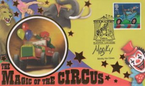 Mooky The Clown Blackpool Juggler Circus Hand Signed Benham FDC