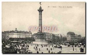 Paris Old Postcard Place de la Bastille