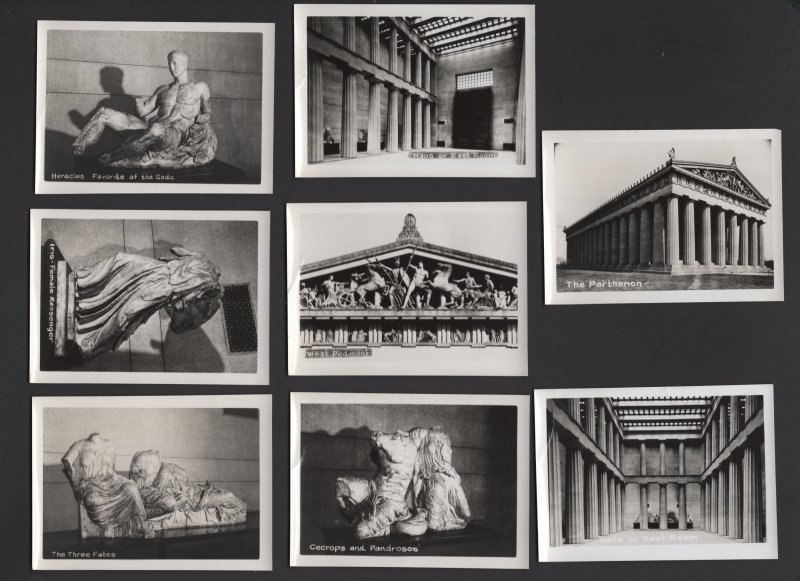 Tennessee NASHVILLE The Parthenon Genuine Miniature Photographs  8 Views RPs