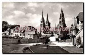 Postcard Old Bayeux Boulevard Sadi Carnot and La Cathedrale