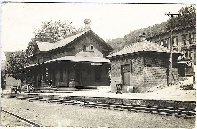 Bethel VT Railroad Station Depot Real Photo RPPC Postcard