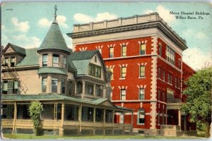 1910 Mercy Hospital Buildings Wilkes Barre PA Postcard