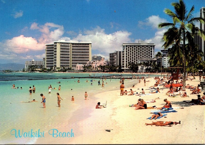 Hawaii Waikiki Beach With Sheraton-Waikiki Royal Hawaiian and Outrigger Hotels