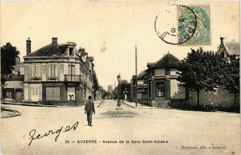 CPA Auxerre - Avenue de la Gare Saint-Amatre FRANCE (960456)