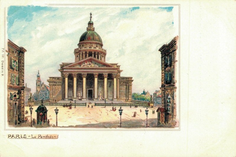 France - Paris Le Pantheon Litho 04.05