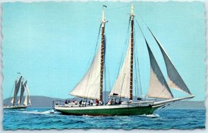 Postcard - Windjammers Off the Maine Coast