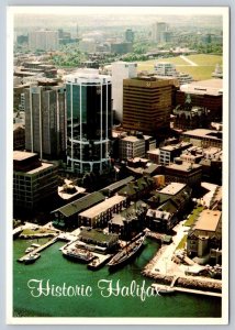 Bluenose II At Historic Properties, Halifax, Nova Scotia, Aerial View Postcard