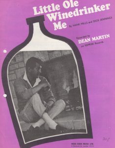 Little Old Winedrinker Me Dean Martin Sheet Music