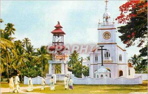 'Postcard Moderne St mary''s church vellapadam island'