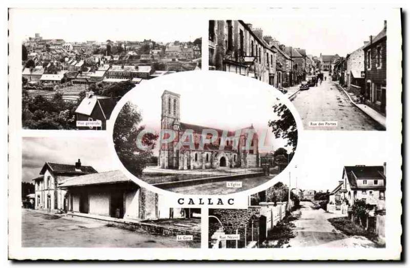 Postcard Modern Callac Street View General The station doors