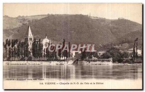 Old Postcard Vienna Chapel N D I Isle and the Rhone