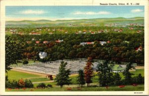 Vintage New York Postcard  - Tennis Courts - Utica NY