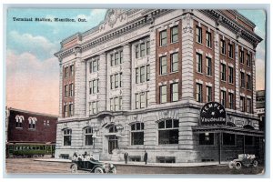 c1910 Hamilton Terminal Station Temple Vaudeville Ontario Canada Postcard