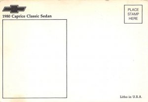 1980 Caprice Classic Sedan Chevrolet Unused stains on card