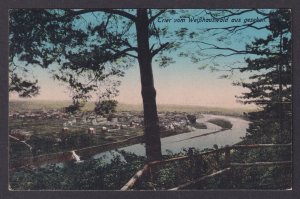 Germany postcard Trier view from Weißhauswald Moselle river 1921