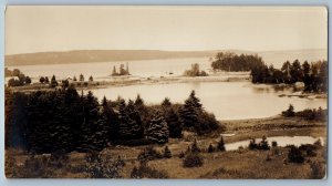 Scenic View Of Joe's Pond Danville Vermont VT RPPC Photo Vintage Postcard