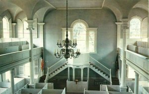 Postcard Old First Church Interior Bennington Vermont