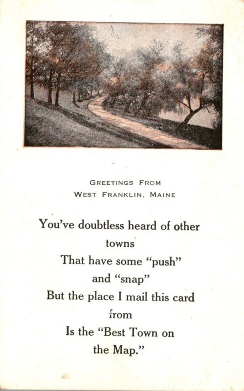 Maine Greetings From West Franklin 1917