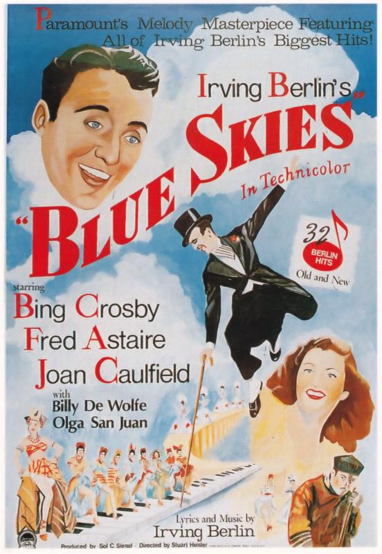 Blue Skies Irving Berlin Fred Astaire French Poster Postcard