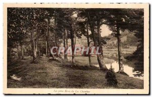 Old Postcard Pretty Shores of Lake Chambon