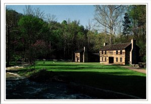 Continental Postcard Old Mill Stream Spring Mill State Park, Indiana CF4