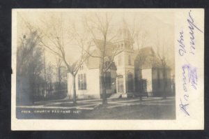 RPPC PEOTONE ILLINOIS FIRST PRESBYTERIAN CHURCH 1906 REAL PHOTO POSTCARD