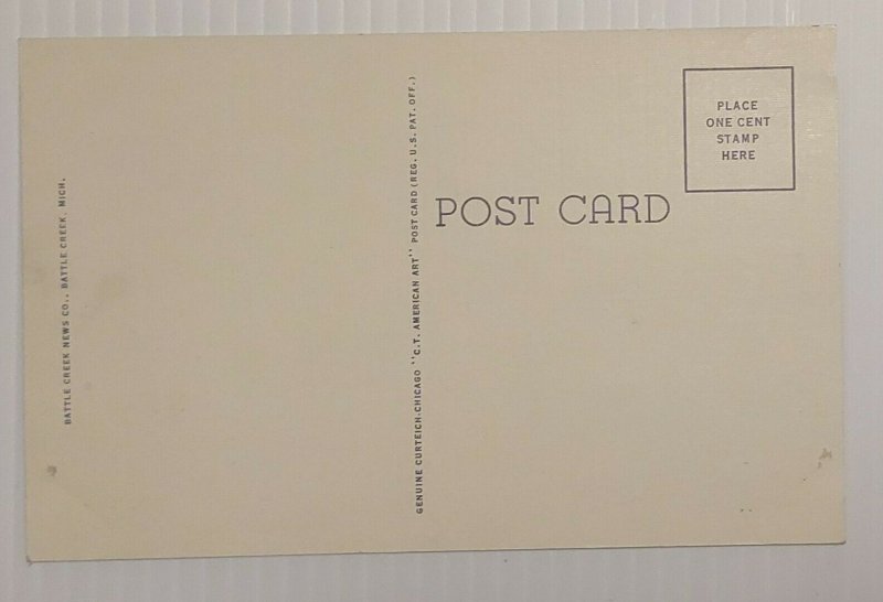 Postcard Central High School Battle Creek Michigan Unposted 120