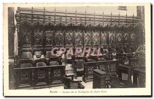 Old Postcard Aosta Stalls of the Collegiate Sant'Orso