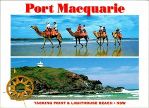 Port Macquarie NSW Australia TACKING POINT LIGHT HOUSE~Camel Rides 4X6 Postcard