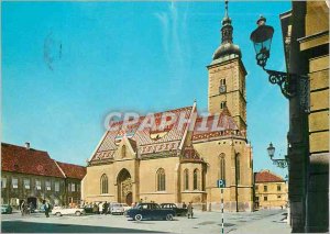 Postcard Modern Zagreb St. Mark's Church