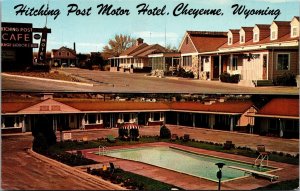 Postcard Hitching Post Motor Hotel in Cheyenne, Wyoming~136476