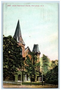 1911 Dutch Reformed Church Port Jervis New York NY Posted Antique Postcard