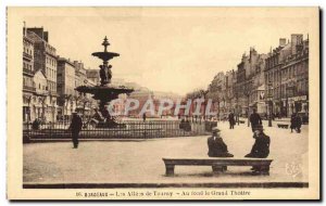 Old Postcard Bordeaux Allees de Tourny Au Fond Grand Theater