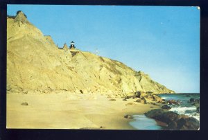 Block Island, Rhode Island/RI Postcard, Southeast Lighthouse/Light, Clay Banks