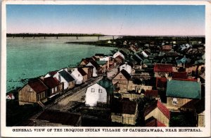 Canada General View of the Iroquois Indian village Near Montreal Postcard 09.95