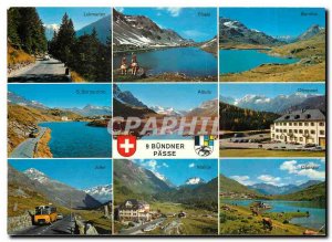 Postcard Modern Bundner Bernina Pass Lukmanier Fluela